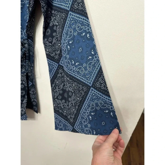 Anthropologie Doe & Rae NWT’s wrap front long sleeve blouse.size large - Picture 7 of 9